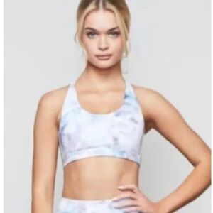 Good American Sheen Print Cross Body Bra